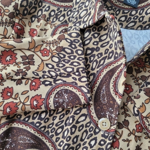 ** VINTAGE** Goodclothes collections BOHO paisley button-down tunic/shirt - Picture 9 of 11